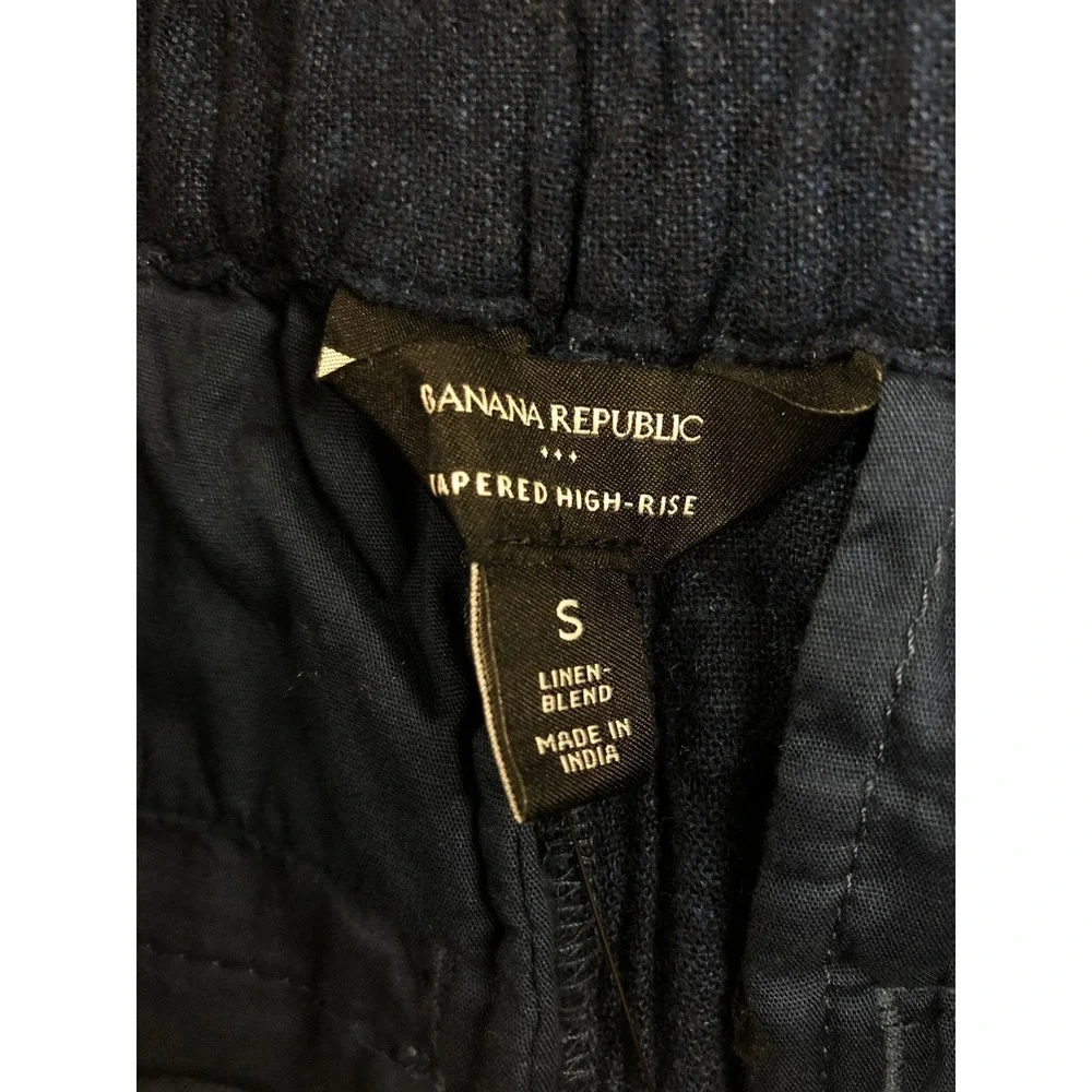 Banana Republic Pants Women S (28x27) Blue NWT Linen Blend Tapered Ankle